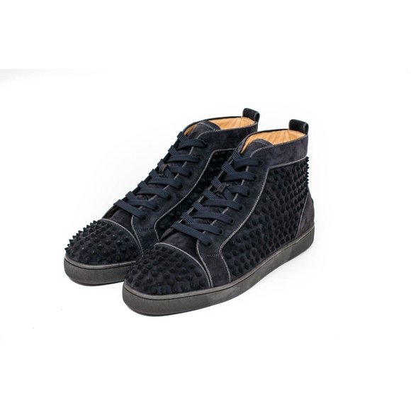 Christian Louboutin Men Louis Spike Orlato Flat US14.5 EU47.5 Grey Fusain Suede main image 7